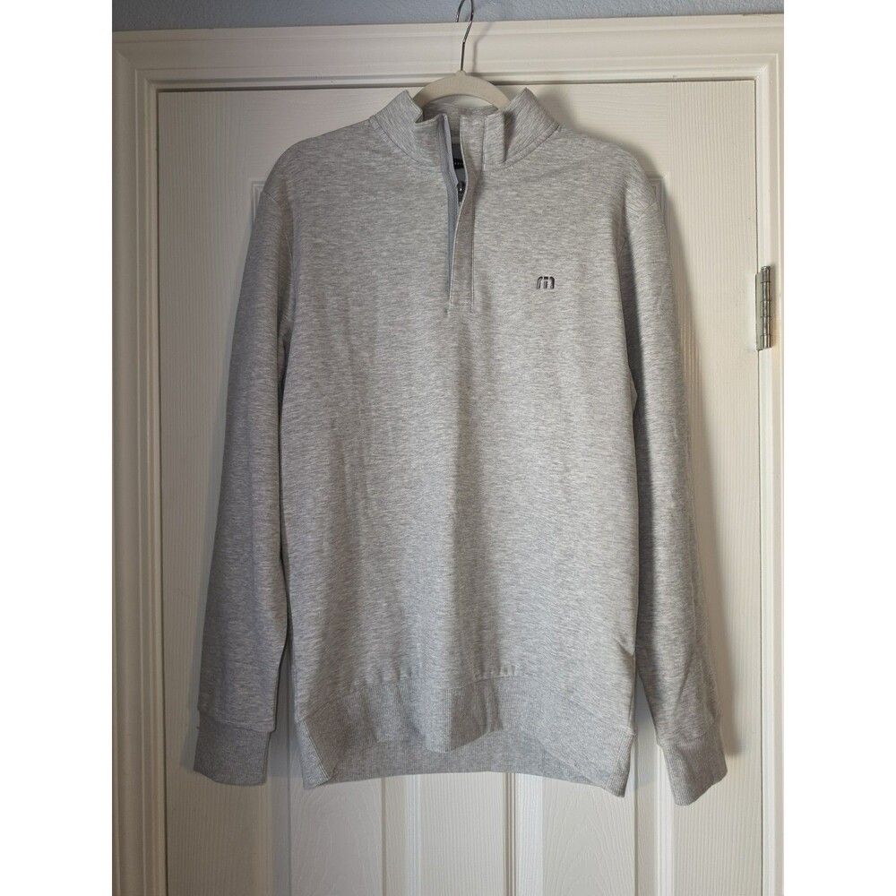Travis Mathew Cloud Gray 1/4 Zip 2.0 Light Weight Soft Fleece Pullover Golf